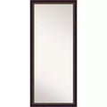 28" x 64" Non-Beveled Signore Bronze Wood Full Length Floor Leaner Mirror - Amanti Art