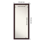 Specchio da pavimento reclinabile Amanti Art Signore Bronze Wood senza smusso 28" x 64"