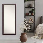 Specchio da pavimento reclinabile Amanti Art Signore Bronze Wood senza smusso 28" x 64"