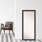 Specchio da pavimento reclinabile Amanti Art Signore Bronze Wood senza smusso 28" x 64"