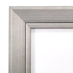 Specchio da porta stretto 18" x 52" in legno argento Romano senza bordo - Amanti Art: specchio da armadio moderno a figura intera da appendere