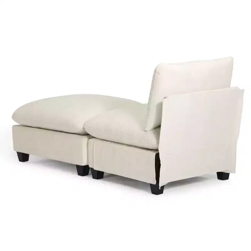 WestinTrends Augusta 68.5 Poltrona chaise longue da interno imbottita in ciniglia
