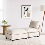 WestinTrends Augusta 68.5 Poltrona chaise longue da interno imbottita in ciniglia