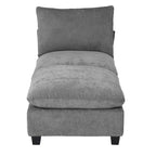 WestinTrends Augusta 68.5 Poltrona chaise longue da interno imbottita in ciniglia
