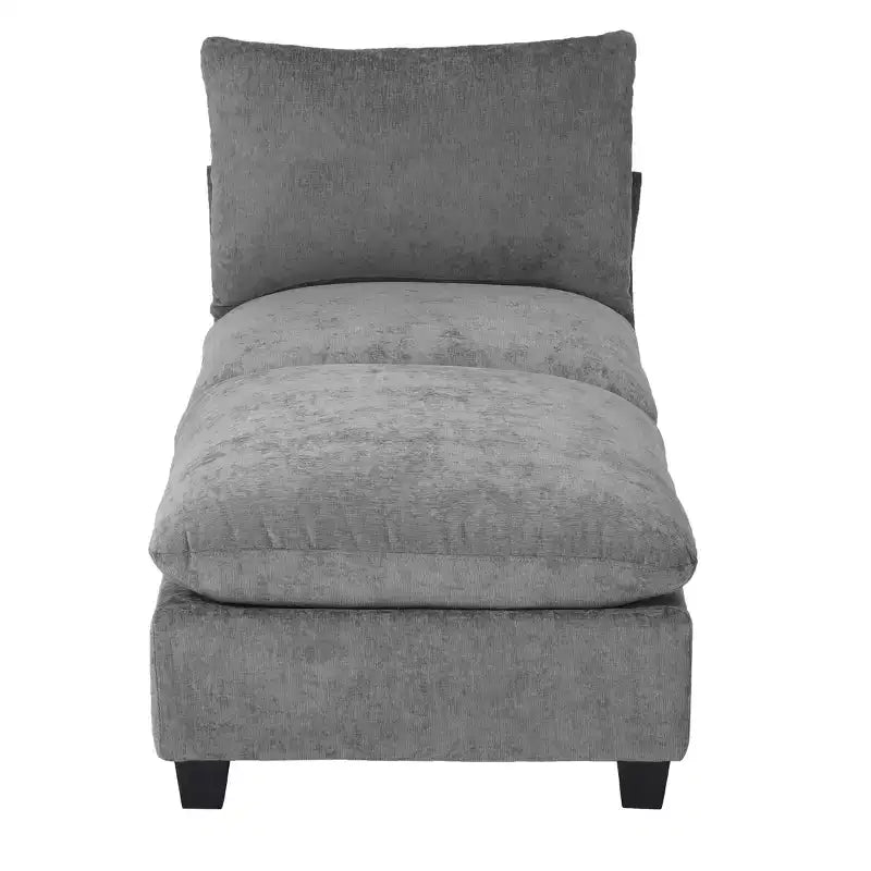 WestinTrends Augusta 68.5 Poltrona chaise longue da interno imbottita in ciniglia