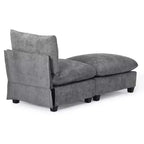WestinTrends Augusta 68.5 Poltrona chaise longue da interno imbottita in ciniglia