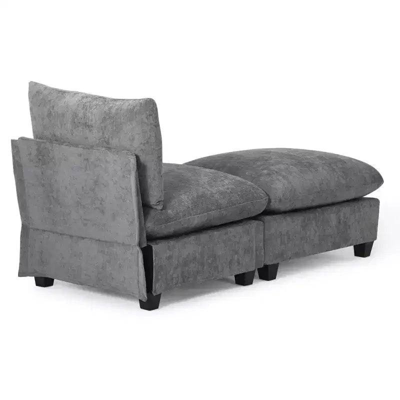 WestinTrends Augusta 68.5 Poltrona chaise longue da interno imbottita in ciniglia