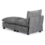 WestinTrends Augusta 68.5 Poltrona chaise longue da interno imbottita in ciniglia