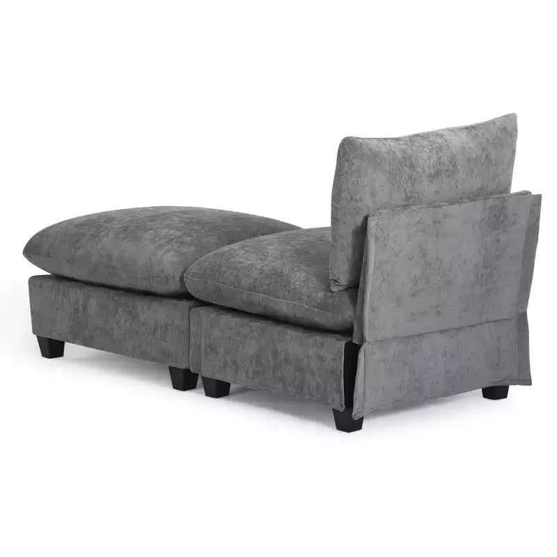 WestinTrends Augusta 68.5 Poltrona chaise longue da interno imbottita in ciniglia