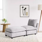 WestinTrends Augusta 68.5 Poltrona chaise longue da interno imbottita in ciniglia
