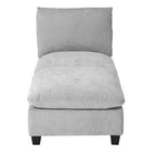WestinTrends Augusta 68.5 Poltrona chaise longue da interno imbottita in ciniglia