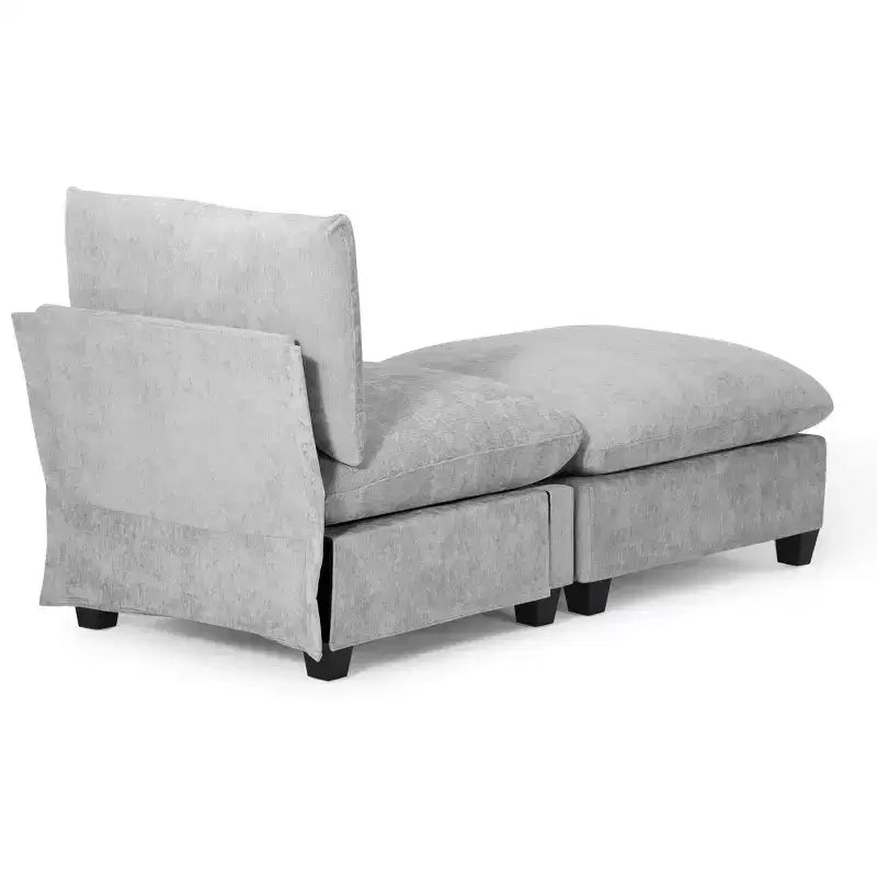 WestinTrends Augusta 68.5 Poltrona chaise longue da interno imbottita in ciniglia