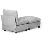 WestinTrends Augusta 68.5 Poltrona chaise longue da interno imbottita in ciniglia