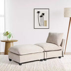 WestinTrends Augusta 68.5 Poltrona chaise longue da interno imbottita in ciniglia