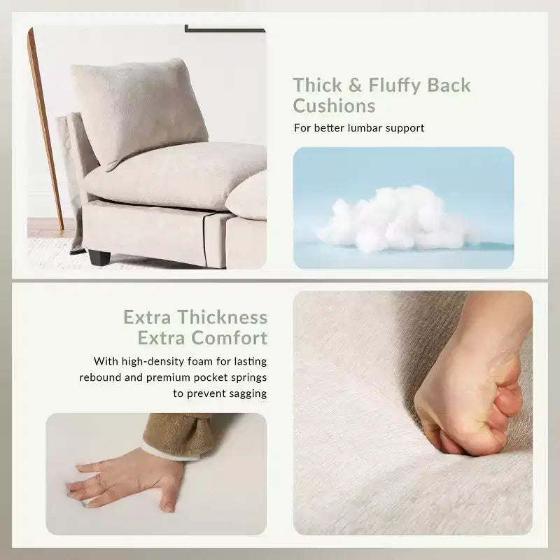 WestinTrends Augusta 68.5 Poltrona chaise longue da interno imbottita in ciniglia