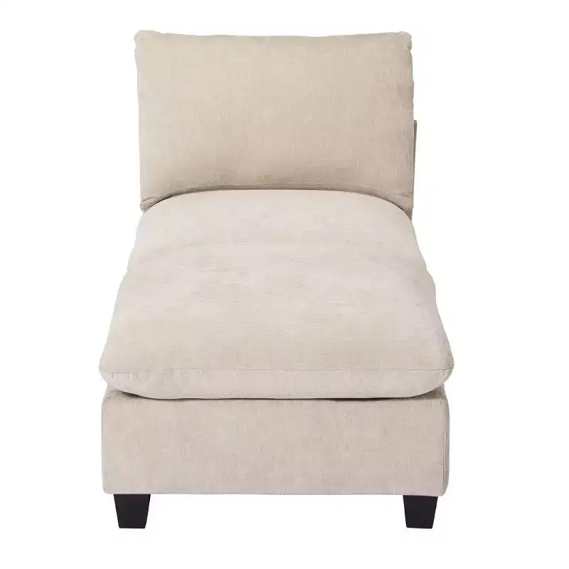 WestinTrends Augusta 68.5 Poltrona chaise longue da interno imbottita in ciniglia