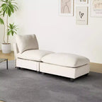 WestinTrends Augusta 68.5 Poltrona chaise longue da interno imbottita in ciniglia