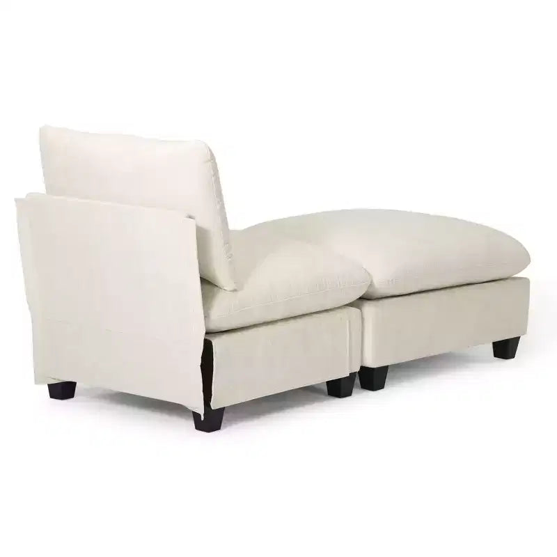 WestinTrends Augusta 68.5 Poltrona chaise longue da interno imbottita in ciniglia