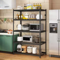 5-Tier Black Adjustable Metal Shelving Unit Heavy Duty Garage Storage Industrial