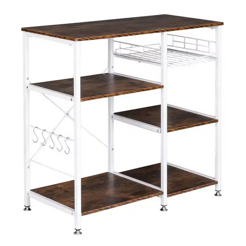 Scaffale da cucina a 3 livelli per fornaio, mensola multiuso, supporto per microonde, carrello portaoggetti