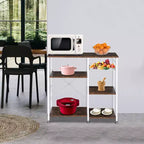 Karl Home Scaffale da Forno a 3 Ripiani, Scaffale Utensili da Cucina, Porta Microonde, Carrello Portaoggetti