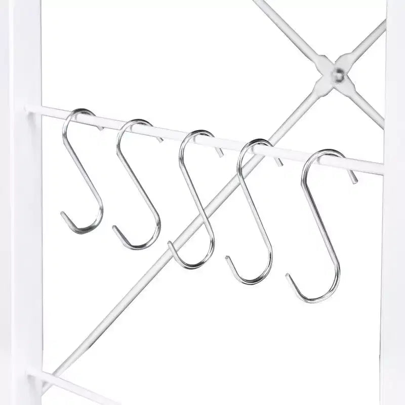 Karl Home Scaffale da Forno a 3 Ripiani, Scaffale Utensili da Cucina, Porta Microonde, Carrello Portaoggetti