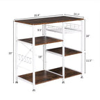 Karl Home Scaffale da Forno a 3 Ripiani, Scaffale Utensili da Cucina, Porta Microonde, Carrello Portaoggetti