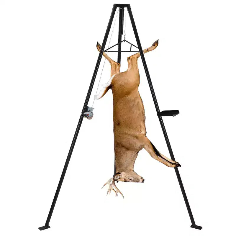 Tripod Game Hoist for Hunting, Deer Hoist Deer Hanger for Skinning Rack, Deer Cleaning Tripod Hoist Kit