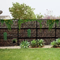 MAYEERTY 72 inch Room Divider Rectangle Privacy Screen with Galvanized Frame Garden Fence Patio Outdoor Black