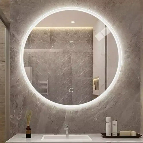 Okak 2O/24IN Bathroom Mirror with Adjustable Color Temperature, Wall Mirror with Aluminum Alloy Frame, Vanity Mirror for Bathroom, Living Room