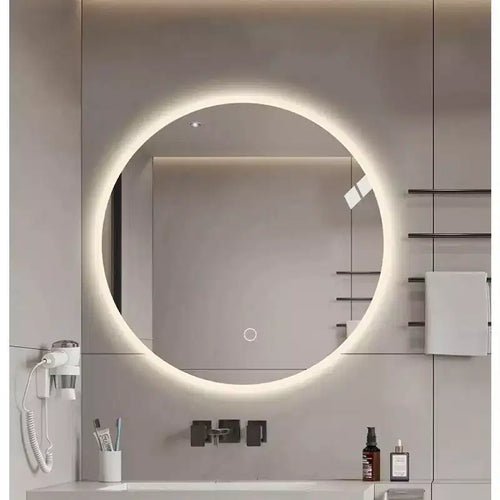 Specchio da bagno 20/24IN con temperatura di colore regolabile, specchio da parete con cornice in lega di alluminio, specchio da trucco per bagno, soggiorno