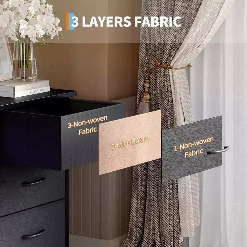 COZONY Cassettiera Lunga 160 cm per Camera da Letto con 10 Cassetti e Luci LED, Comò Moderno Porta TV per Televisori da 65-75 Pollici, Mobile Contenitore Centro di Intrattenimento