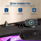 COZONY Cassettiera Lunga 160 cm per Camera da Letto con 10 Cassetti e Luci LED, Comò Moderno Porta TV per Televisori da 65-75 Pollici, Mobile Contenitore Centro di Intrattenimento