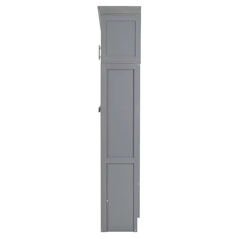 Letto a muro Murphy Queen Size in legno con armadietti superiori e portabottiglie, letto a scomparsa con armadietto e piattaforma