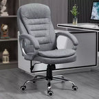 Sedia da ufficio direzionale ergonomica con schienale alto e altezza regolabile, imbottitura spessa, poggiatesta e braccioli
