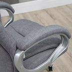 Sedia da ufficio direzionale ergonomica con schienale alto e altezza regolabile, imbottitura spessa, poggiatesta e braccioli