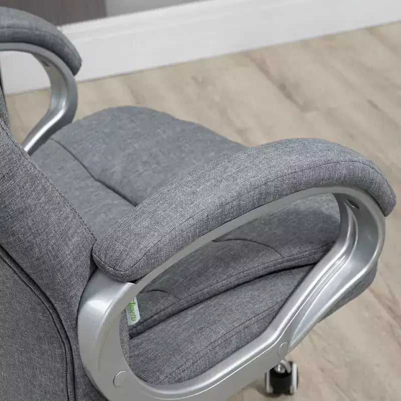 Sedia da ufficio direzionale ergonomica con schienale alto e altezza regolabile, imbottitura spessa, poggiatesta e braccioli