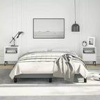 Struttura letto grigio scuro poliestere, compensato, legno composito una piazza e mezza