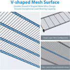 Homdox Scaffale Portaoggetti a 4 Ripiani Robusto con Ruote 122x61x183cm, 1180 kg, Scaffalatura Metallica Regolabile per Cucina, Garage, Dispensa