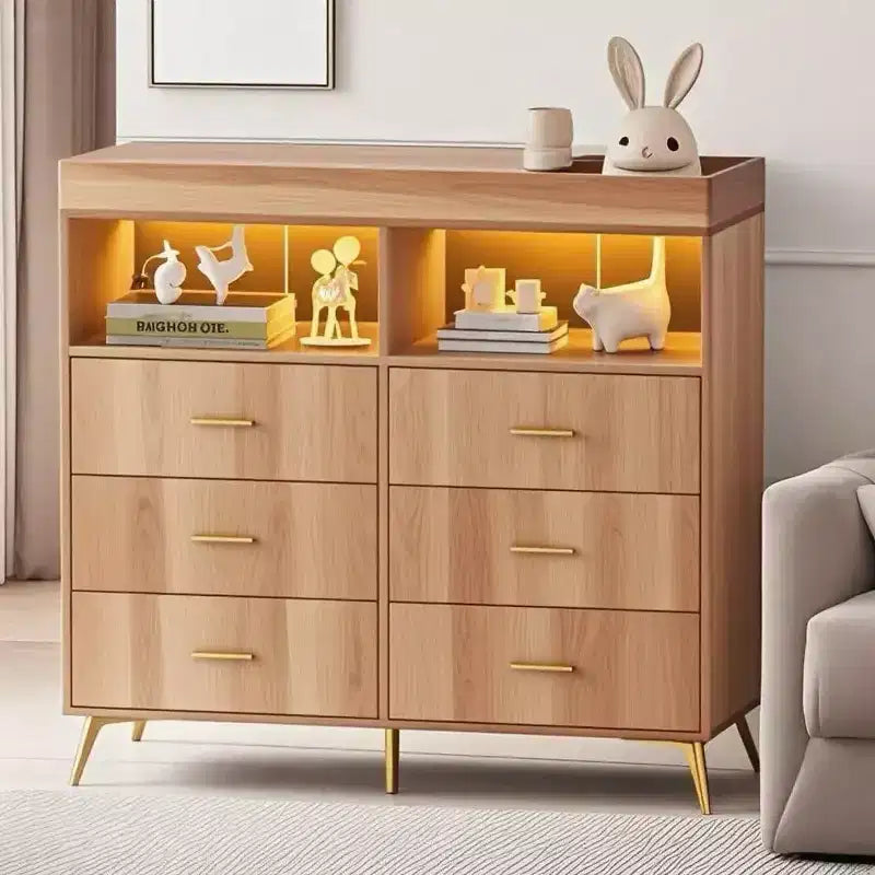 Comò Fasciatoio con Cassetti, Comò per Cameretta con Piano Fasciatoio, Organizer Fasciatoio con Ripiano Aperto per Camera da Letto