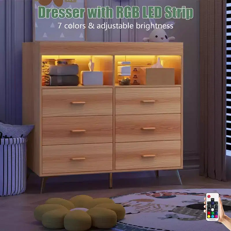 Comò Fasciatoio con Cassetti, Comò per Cameretta con Piano Fasciatoio, Organizer Fasciatoio con Ripiano Aperto per Camera da Letto