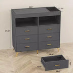 Comò Fasciatoio con Cassetti, Comò per Cameretta con Piano Fasciatoio, Organizer Fasciatoio con Ripiano Aperto per Camera da Letto