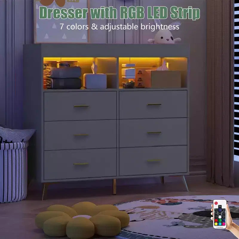 Comò Fasciatoio con Cassetti, Comò per Cameretta con Piano Fasciatoio, Organizer Fasciatoio con Ripiano Aperto per Camera da Letto