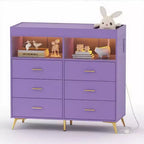 Comò Fasciatoio con Cassetti, Comò per Cameretta con Piano Fasciatoio, Organizer Fasciatoio con Ripiano Aperto per Camera da Letto