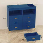Comò Fasciatoio con Cassetti, Comò per Cameretta con Piano Fasciatoio, Organizer Fasciatoio con Ripiano Aperto per Camera da Letto