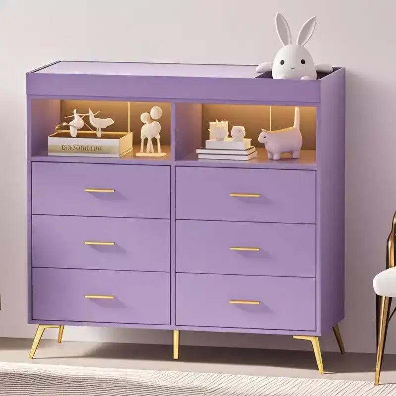 Comò Fasciatoio con Cassetti, Comò per Cameretta con Piano Fasciatoio, Organizer Fasciatoio con Ripiano Aperto per Camera da Letto