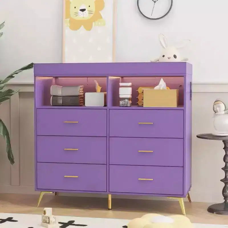 Comò Fasciatoio con Cassetti, Comò per Cameretta con Piano Fasciatoio, Organizer Fasciatoio con Ripiano Aperto per Camera da Letto