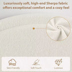 Struttura letto con cassetti contenitore, letto a piattaforma imbottito in boucle con testiera rotonda, resistente e silenzioso, non necessita di box spring