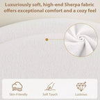 Struttura letto con cassetti contenitore, letto a piattaforma imbottito in boucle con testiera rotonda, resistente e silenzioso, non necessita di box spring