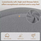 Struttura letto con cassetti contenitore, letto a piattaforma imbottito in boucle con testiera rotonda, resistente e silenzioso, non necessita di box spring